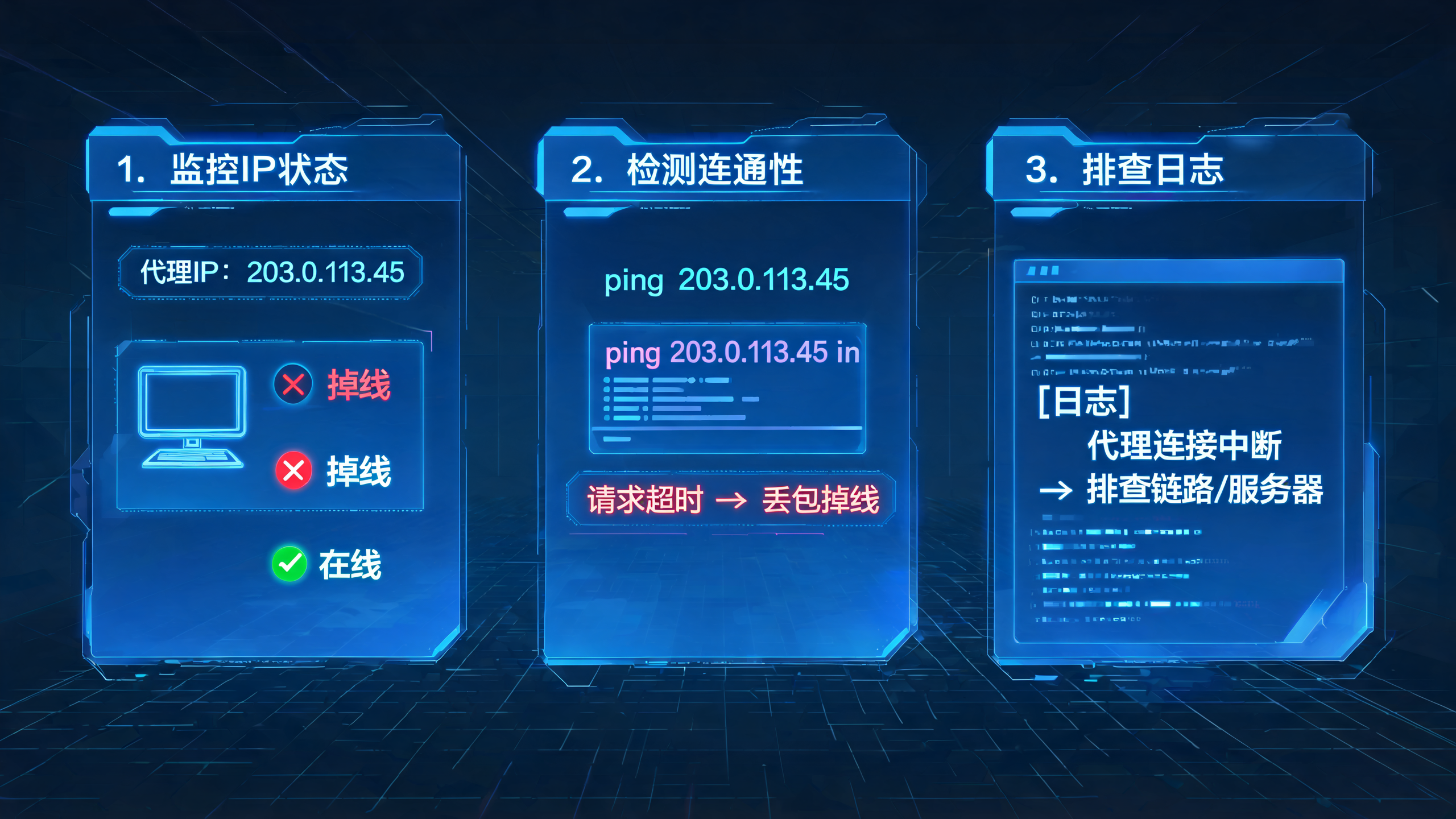 电脑软件代理IP怎么排查掉线？